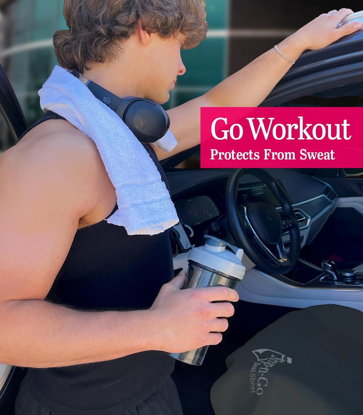 Car Seat Towel Cover After Gym Workout Yoga Pets | Snap-n-Go Seat Sheet™
